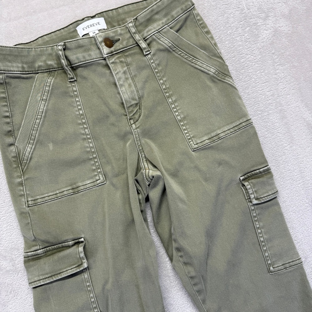 Evereve Olive Utility Cargo Trousers